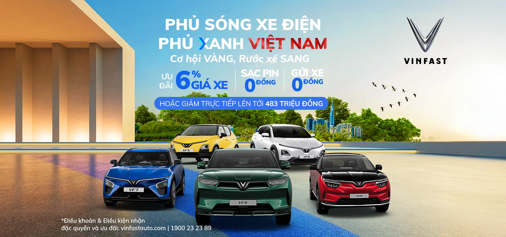 CẬP NHẬT ƯU ĐÃI CHUYỂN ĐỔI TIỀN MẶT CHO CÁC DÒNG XE VF 7, VF 8 & VF 9